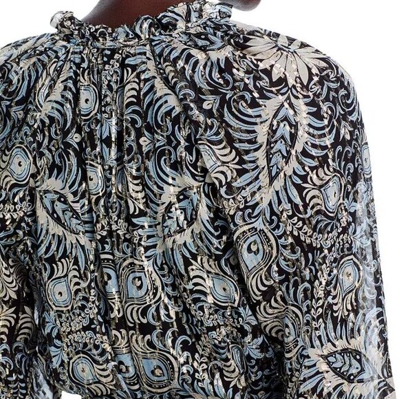 Kobi Halperin Kaye Tie Neck Dress XS NWT – Boho Chic Printed Mini Dress - Picture 5 of 5